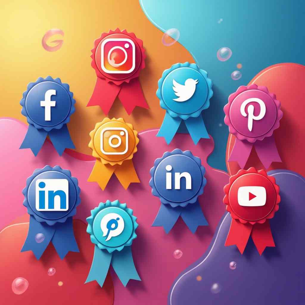7 amazing social media ribbons design psd